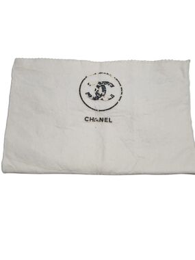 Chanel White Dust Bag with Logo